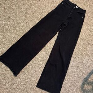 H&M Black Flare Wide Leg Jeans
